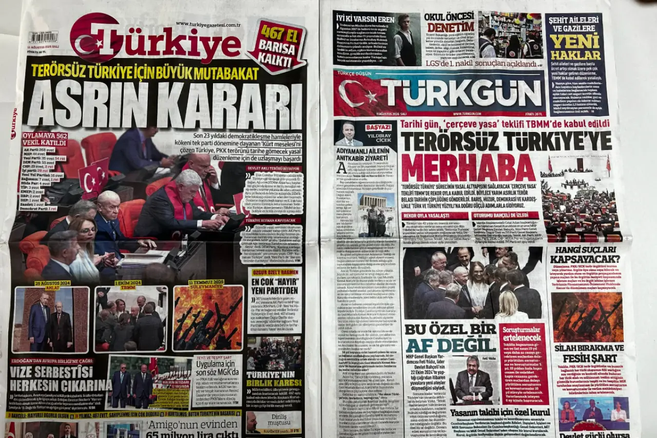 'Çerçeve yasa' iktidar basınında: Kürt sorunu yok, 'terör bitiyor'