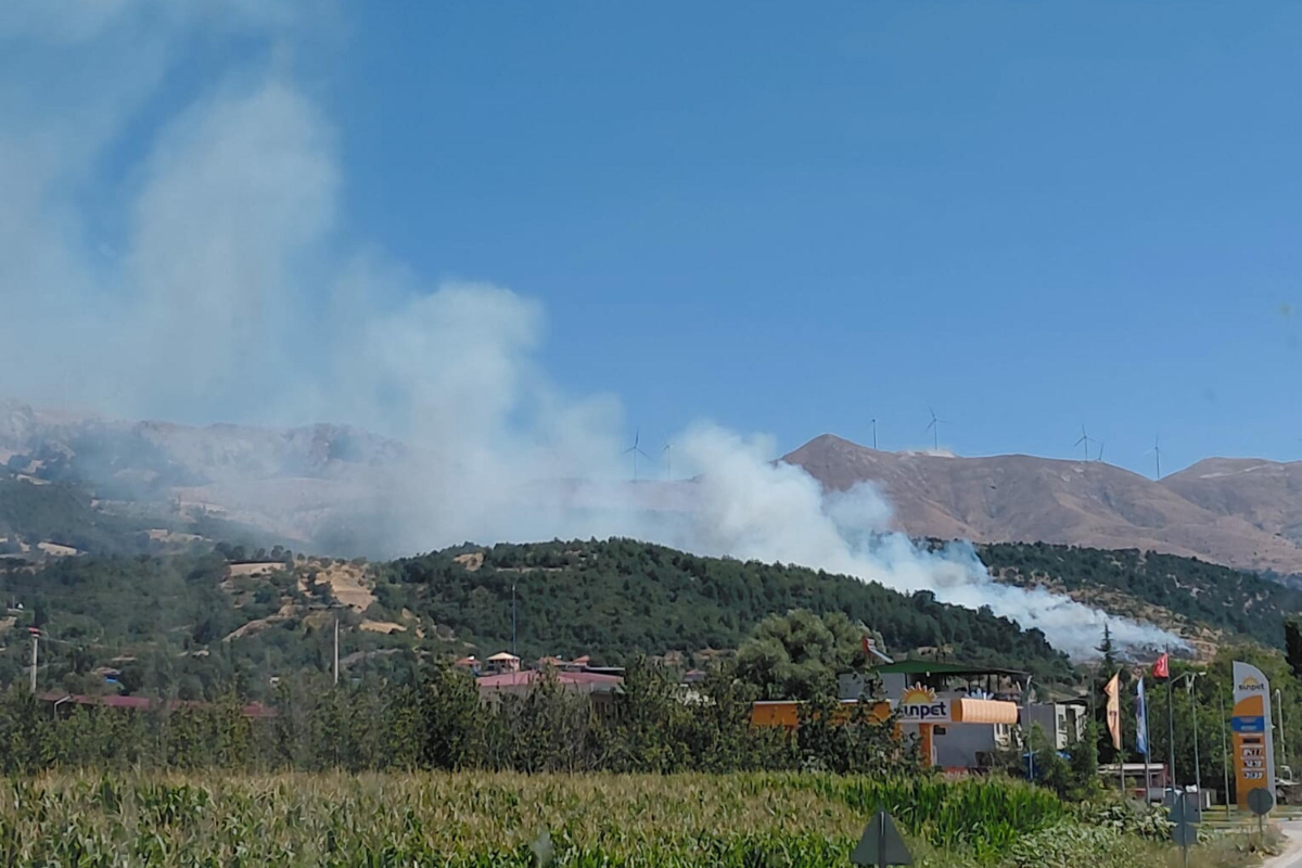 İzmir’de orman yangına havadan ve karadan müdahale