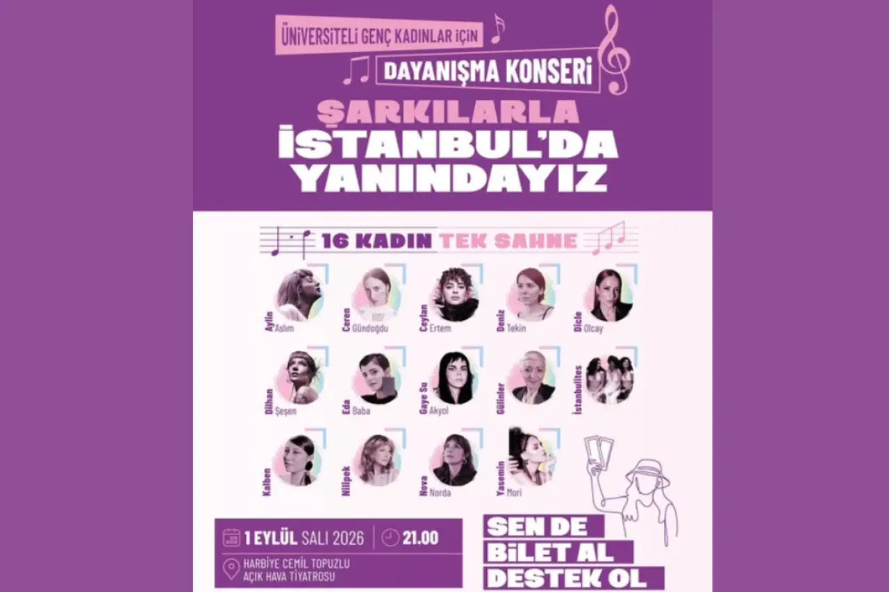 Harbiye’de üniversiteli kadınlarla dayanışma konseri