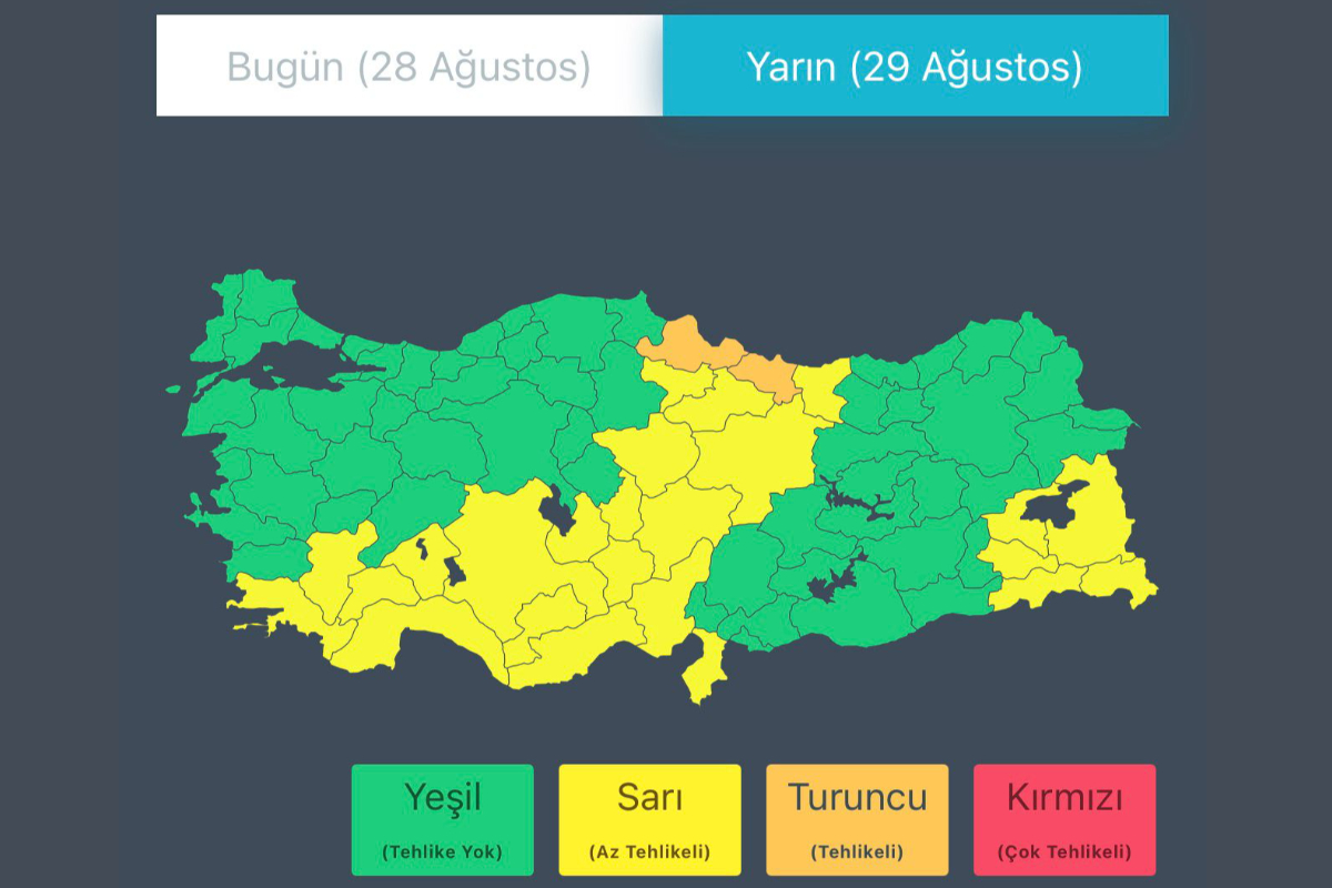 İçişleri Bakanlığından sağanak uyarısı: '28-29 Ağustos tarihlerinde birçok ilde etkili olacak'