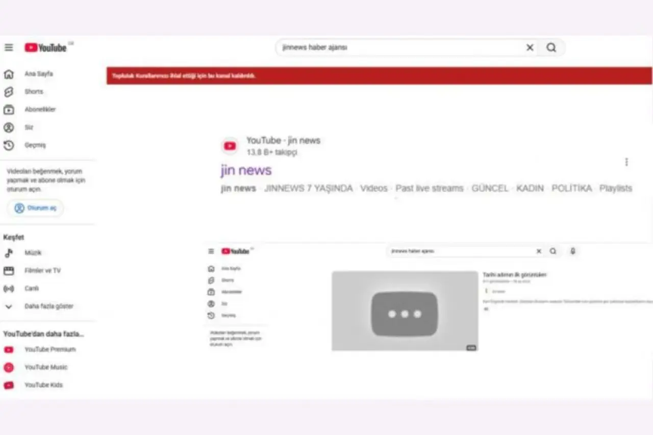 JINNEWS'in YouTube kanalı kapatıldı
