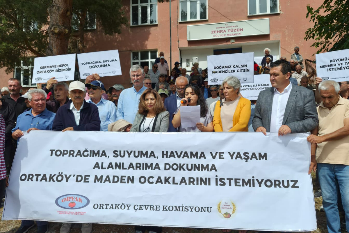 Ortaköy'de maden ocağına karşı mücadele sürüyor: "Toprağımızı ve yaşam alanlarımızı savunacağız”
