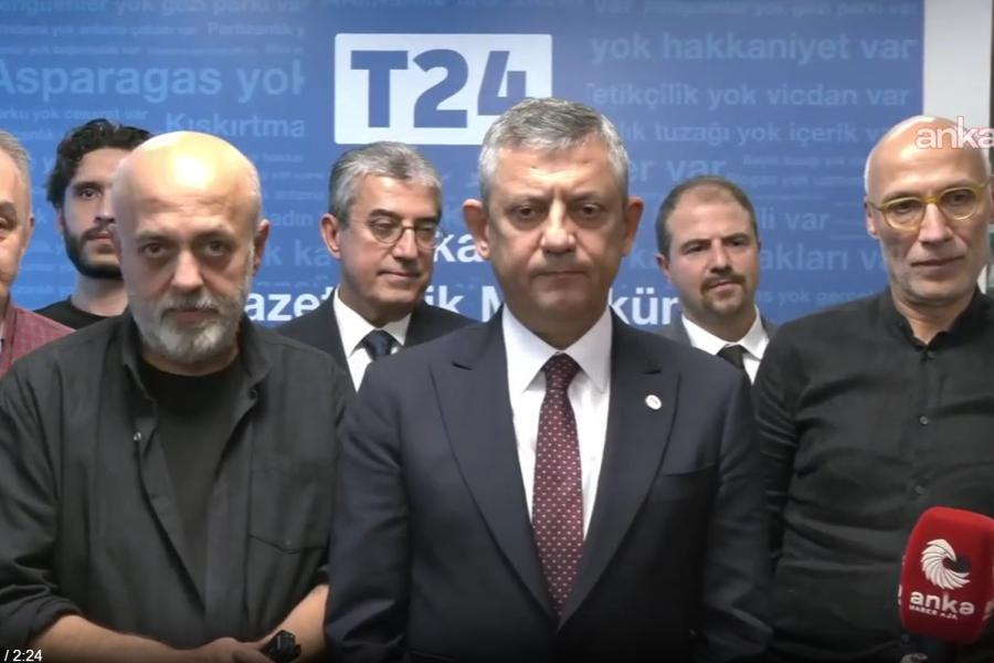 Özgür Özel'den T24'e dayanışma ziyareti: “Ümit ederiz ki bu kapatma kararından dönülür”