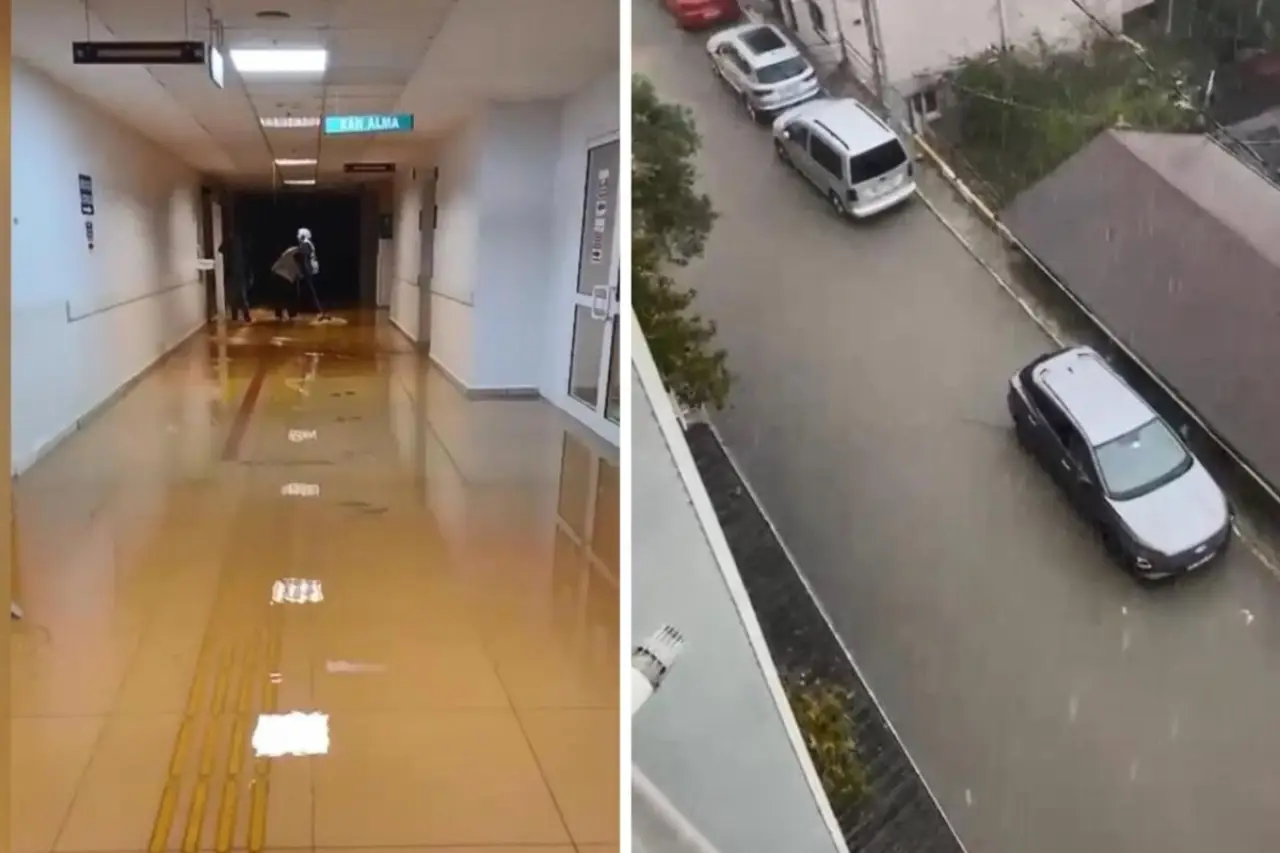 Sarıyer'de Şişli Hamidiye Etfal Hastanesini ve bazı evleri su bastı