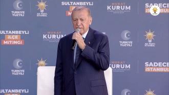 Erdoğan Sultanbeyli'de konuşuyor