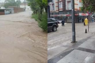 Çanakkale'de sağanak; cadde ve sokaklar suyla doldu