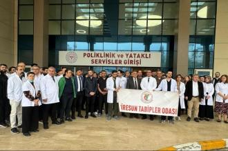 Giresun'da doktora yönelik şiddet protesto edildi