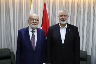 Temel Karamollaoğlu Hamas lideri Haniye ile görüştü