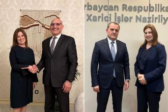 İsrail Dışişleri Bakanlığı Siyasi Direktörü, Azerbaycan Dışişleri Bakanı ve Aliyev'in temsilcisiyle görüştü