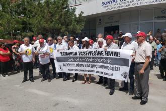 BES’in servis hakkı eylemi: Fedakarlığı şatafat içinde yaşayanlar yapsın