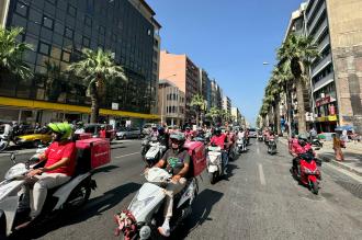 İzmir'de motokuryeler öldürülen meslektaşları için konvoy yaptı