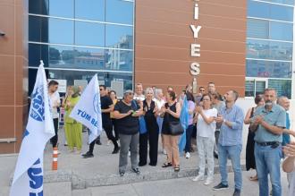 Bayraklı Belediyesi emekçilerinin başlattıkları eylem sürüyor