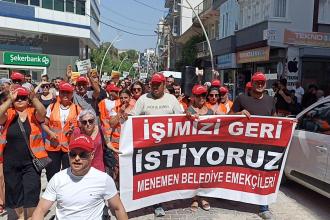 İşçiler kapı önünde başkan Kıbrıs gezisinde