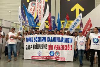 TİS krizi çözülemeyen İzBB’de kamu emekçileri tüm birimleriyle tam gün iş bıraktı
