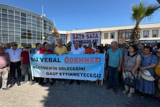 Menemen Belediyesi'nin taşınmaz satışı protesto edildi: Toprağımdan, aşımdan, işimden uzak dur