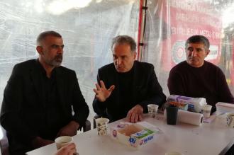 EMEP Milletvekili Bayhan, Gebze'de işçi direnişlerinde: Japon sermayesinin bakanı mısın?