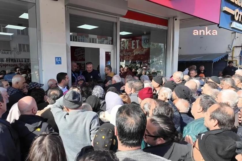Çerkezköy'de ucuz et ve kıyma izdihamı