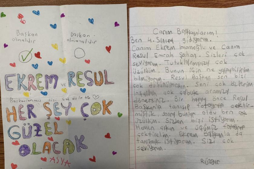 Resul Emrah Şahan çocukların mektup ve resimlerini paylaştı