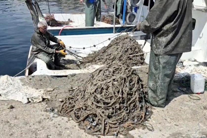Ağları müsilajla kaplanan balıkçılar, avlanamadan geri döndü