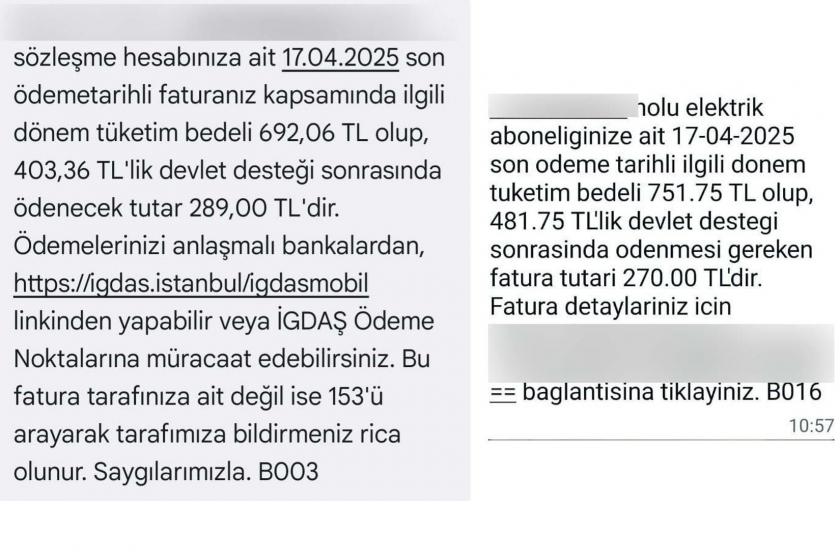 Elektrik ve doğal gaz faturalarında propogandalı dönem