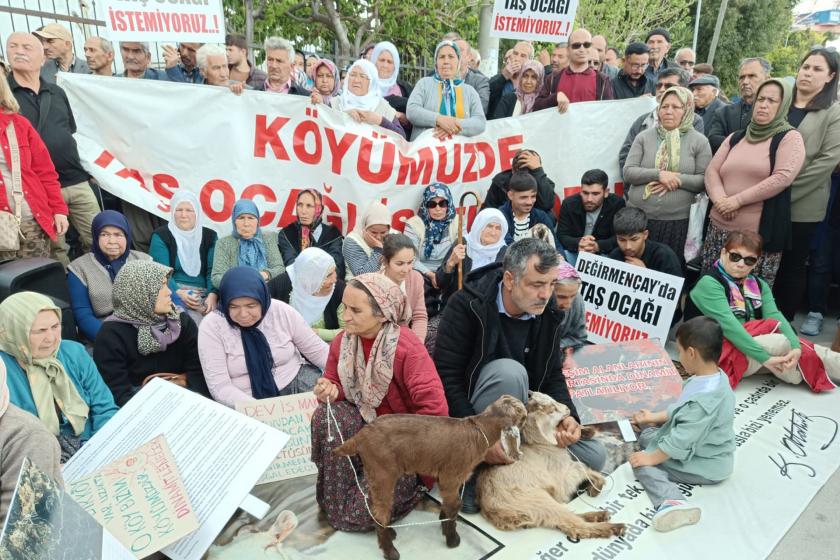 Mersin’de taş ocağı projesi protesto edildi