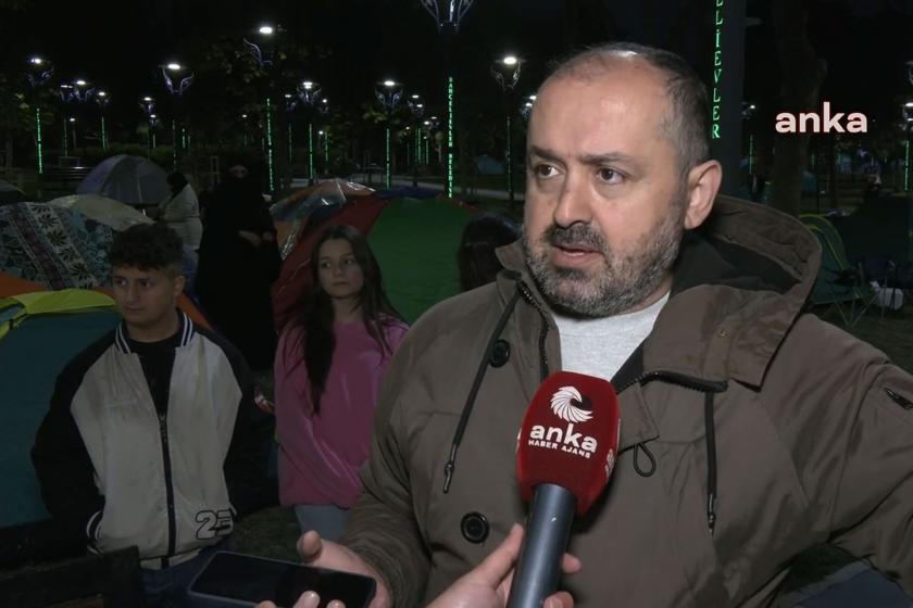Evleri hasar alan yurttaşlar geceyi soğuk havada çadırlarda geçirdi