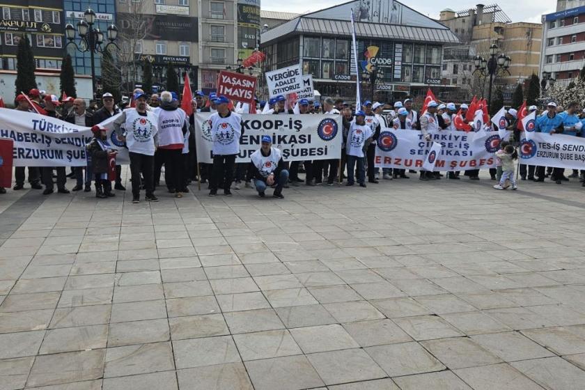 Erzurum’da 1 Mayıs kutlaması: “Emeğin hakkı için buradayız”