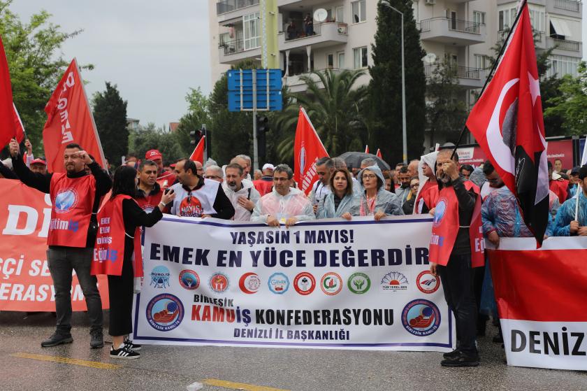 Denizli'de işçiler 1 Mayıs'ı kutladı