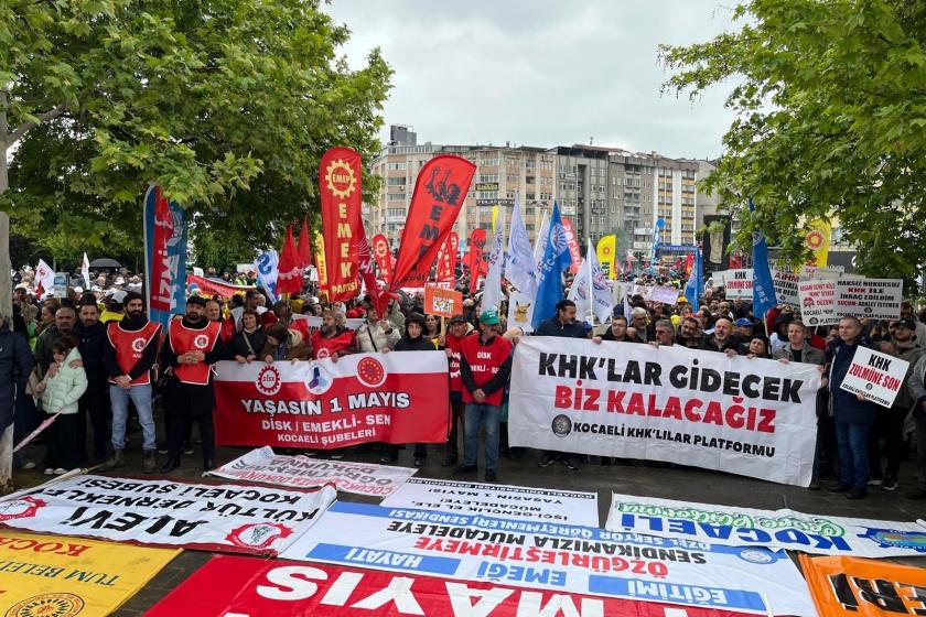 Kocaeli’de 1 Mayıs mitingi: 'İnsanca yaşam ve adalet istiyoruz'