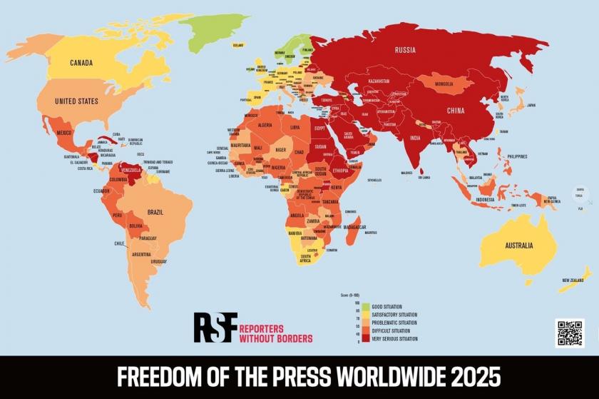Türkiye, RSF Endeksi’nde 159. sıraya geriledi!