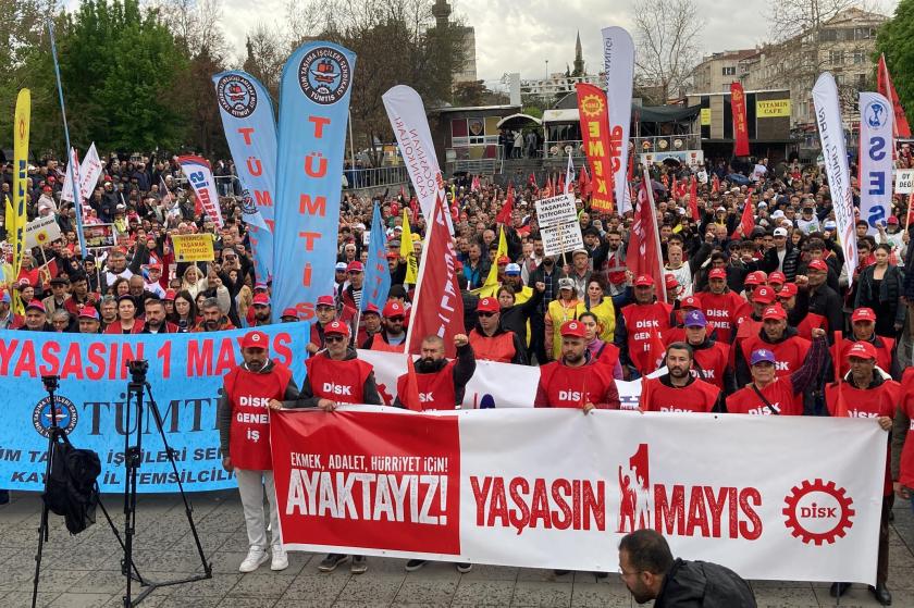 Kayseri'de 1 Mayıs: Sendikalaşmak anayasal hakkımız, barajsız sendika istiyoruz