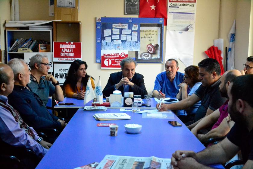 EMEP Milletvekili Bayhan, Balcalı Hastanesi emekçileriyle bir araya geldi