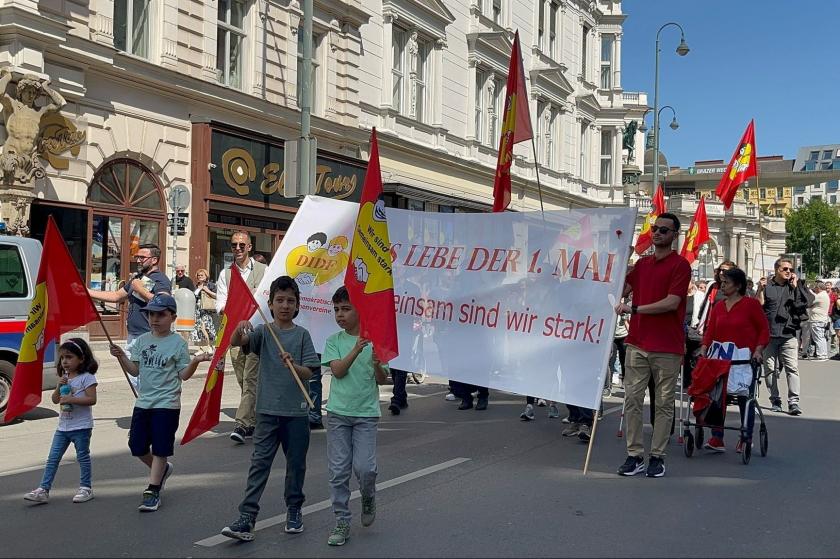 Viyana’da 1 Mayıs coşkusu: On binler sokaklardaydı