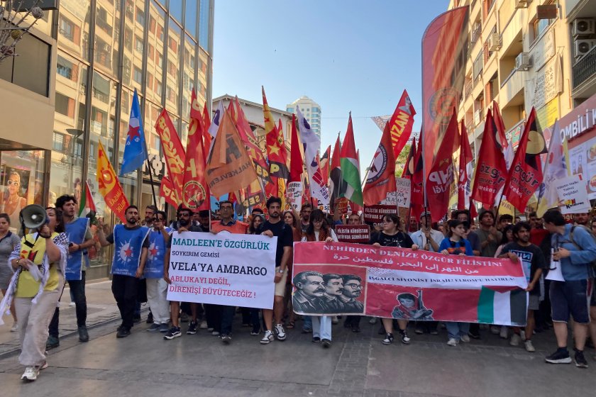İzmir’den Filistin’e destek: “Madleen’e özgürlük, Vela’ya ambargo”