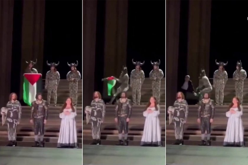 İngiltere’de bir dansçı Kraliyet Operası sahnesinde Filistin bayrağı açtı