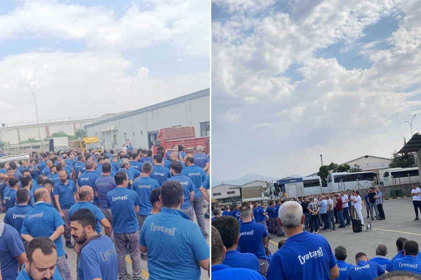 Yataş'ta işçiler yüzde 40 zam talebiyle iş bıraktı
