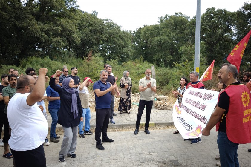 EMEP’ten direnişteki OMSA Metal işçilerine ziyaret: "Verdiğiniz mücadelenin yanında olacağız"