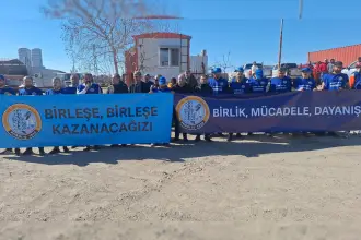 Viking işçileri Diyarbakır’daki depo önünde açıklama yaptı: Bu işyeri sendikalı olacak