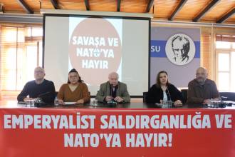 Aydın, sanatçı, gazeteci ve emekçiler kampanya başlattı: 'NATO’ya, zirvesine ve emperyalist saldırganlığa hayır!'