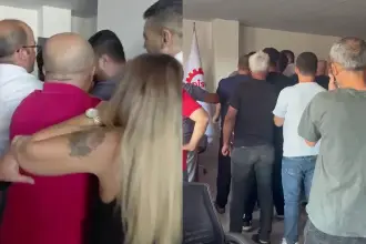 İZENERJİ’de işten çıkarılan işçilerden sendika binasında gergin bekleyiş