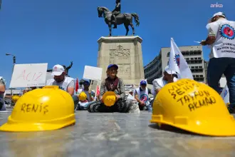 Doruk Madencilik işçilerinin Ulus'taki eylemi sürüyor: 