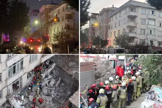 Maltepe'de 7 katlı binanın 3 katı çöktü: 2 kişi hayatını kaybetti, 3 kişiyi kurtarma çalışması sürüyor
