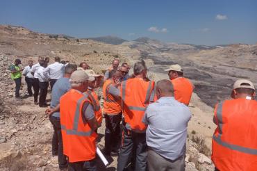 Eynez açık ocakta TKİ Genel Müdürü ile Enerji ve Tabii Kaynaklar Bakan Yardımcısı incelemelerde bulundu