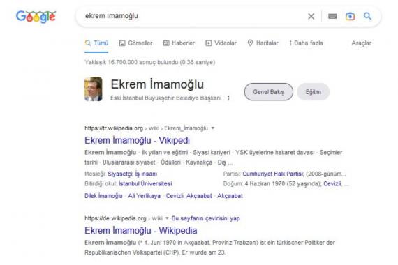 Google'da Ekrem İmamoğlu'nun unvanı "eski İBB Başkanı" olarak değiştirildi, tepkiler yükseldi