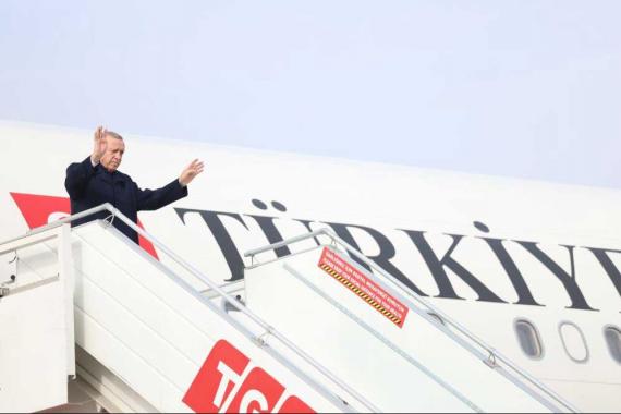 Erdoğan, Almanya'ya giderken