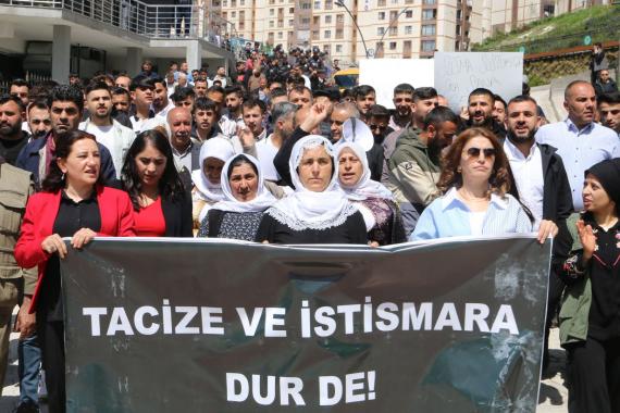 Şırnak'ta tacizi protesto eylemi