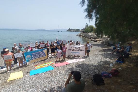 Kıyıların yok edilmesine karşı yapılan eylem