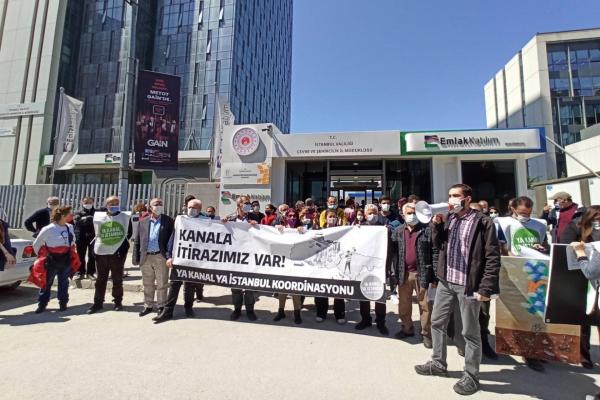 Ya Kanal Ya İstanbul Koordinasyonu'nun basın açıklaması