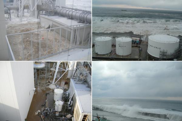 Fukuşima felaketini gösteren dört foto.