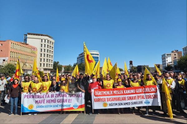 Diyarbakır'da öğretmenlerin eylemi